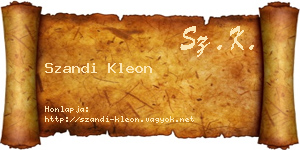 Szandi Kleon névjegykártya